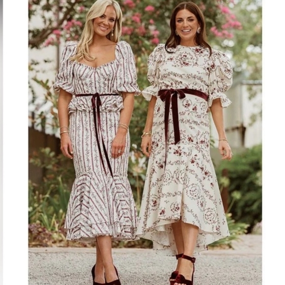 Antonio Melani+ Nicola Bathie Florence Floral Print Sweetheart Square Neck Dress - Picture 4 of 16